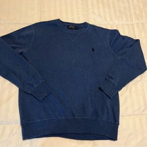 Polo by Ralph Lauren Men's Classic Blue Crewneck Sweater